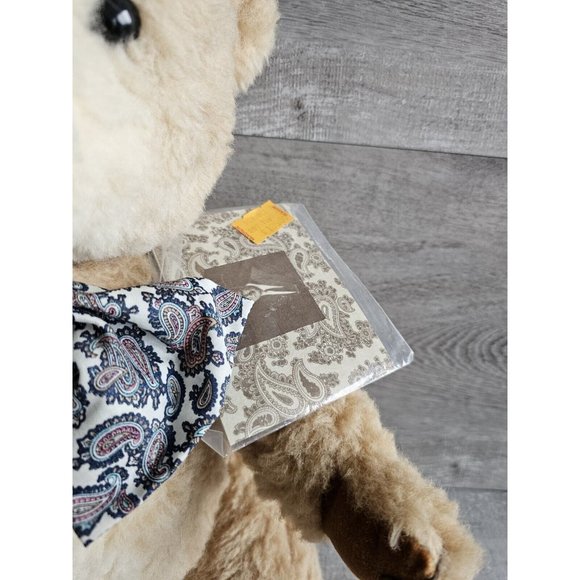 Vtg House of Nisbet Jack's Teddy Bear Jointed Crushed Alpaca Plush 15" 571 Tags - Picture 10 of 16